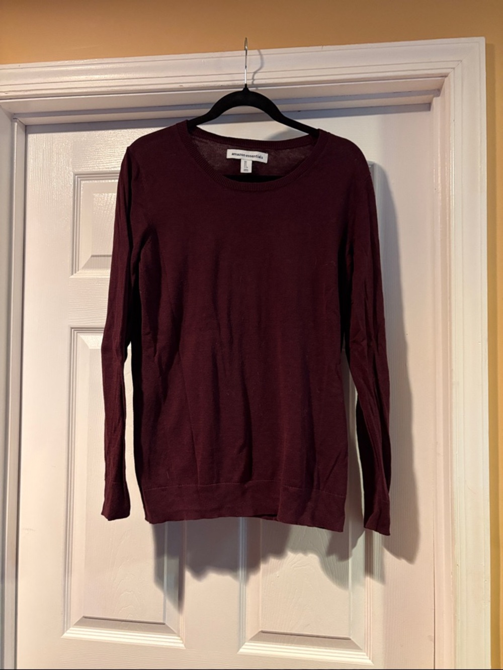 Amazon Essentials Maroon Crewneck Sweater